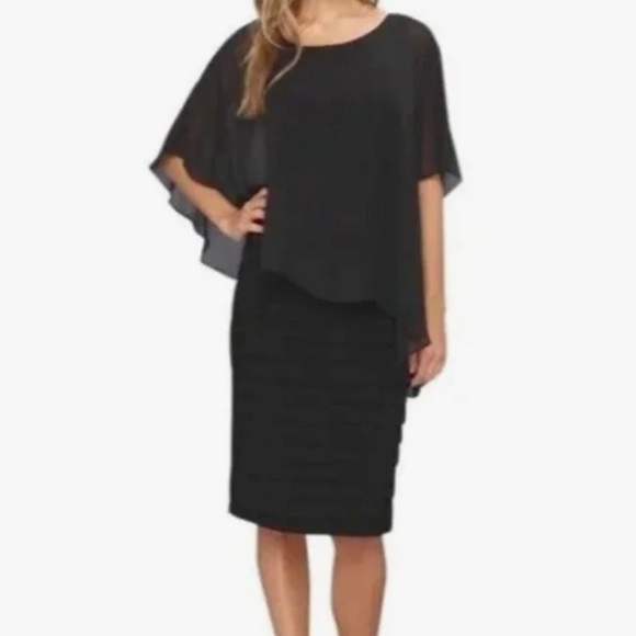 SOLD! Adrianna Papell Diva Plus Black Dress - Picture 2 of 6